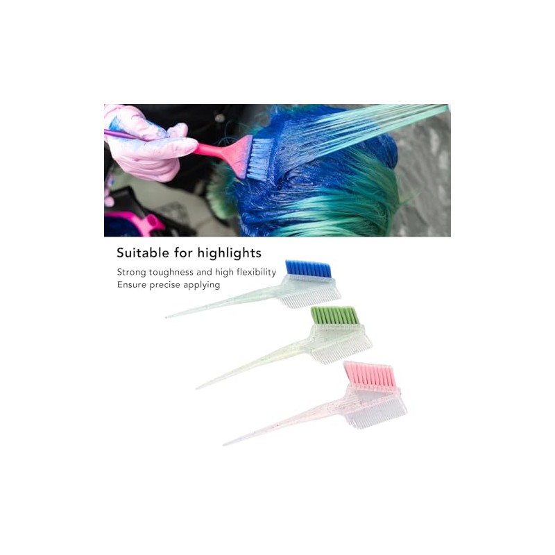 3 Brochas de Tinte para el Cabello de Doble Cara,