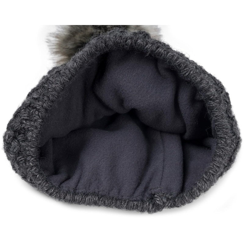 styleBREAKER 04024208 Children's Bobble Hat Crochet with V Pattern, Warm