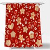 KDYDK Christmas Shower Curtain Cookies House Cute Cratoon Snowflake Winter