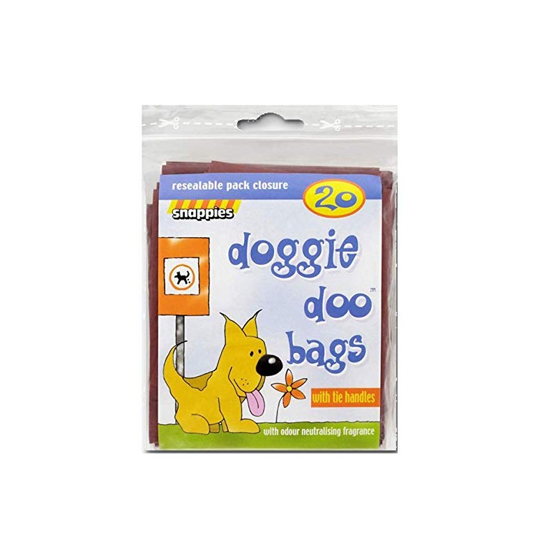 Snappies Tidy-Up Doggie Doo Bags with Tie Handles 10 Packs