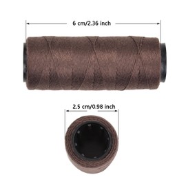 3 Rolls of Sewing Thread, Weaving Threads for Making Wigs, Hand Sewing, Hair Weft, DIY (Black, Beige, Brown)