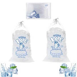 20 Ice Drawstring Bags, Ice Cube Bags, Empty Ice Bag, Ice Maker Bags,Thickened Empty Ice Bags, Ice Bags for Ice Machine Storage Freezer Keeper, Ice Maker Bags for Freezers