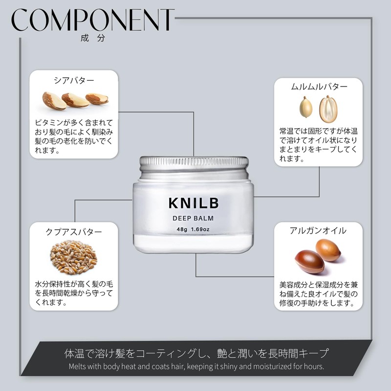 KNILB Deep Balm Hand Cream, 1.7 oz (48 g), Beauty