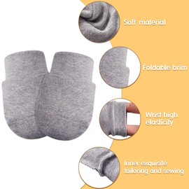 6 Pairs Newborn Baby Mittens No Scratch Gloves Infant Toddler Anti Scratch Essentials Unisex Cotton for 3-9 Months Girls Boys (White, Gray, Black, Solid)