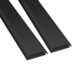 D-Line TV Wall Mount Cord Hider, Hide Mounted TV Cables, Wire Covers, Self Adhesive Cover for Cords, Paintable, Low Profile, Seamless Cable Raceway - 2X 2.36in W x 0.59in H x 15.7in L - Black