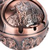 Zinc Alloy Windproof Ashtray Innovative Elephant Styling Embossed Ornaments for