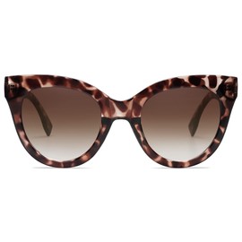 SOJOS Retro Oversized Cateye Sunglasses for Women Large Vintage Trendy Shades SJ2074, Leopard/Brown