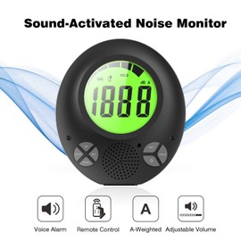 SWAREY Digital Decibel Meter with Alarm, Wall Hanging Sound Level Meter 35dB to 135dB with Alarm Quiet Please, Sound Level Meter for Schools Hospitals Temples Libraries Theaters