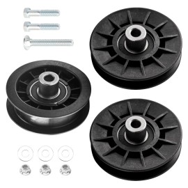 Fennoral 532194326 V-Groove Idler Pulley & 532194327 Flat Idler Pulley w/Screw Kit Rep