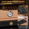 Tesonway Cigar Humidor, Desktop Cigar Humidor Cabinet Light Control System