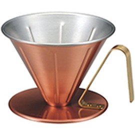 Tanabe Hardware 4239 Pure Copper Coffee Dripper, Rib, Large
