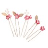BESPORTBLE 5pcs Handmade Bridal Hair Pins Elegant Floral Hair Accessories
