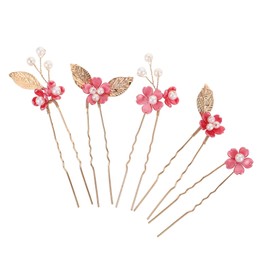BESPORTBLE 5pcs Handmade Bridal Hair Pins Elegant Floral Hair Accessories for Weddings Special Occasions Bachelorette Parties Unique Design