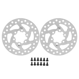 Socobeta 2 x Bicycle Brake Discs 120 mm Mountain Bike Brake Disc Steel Bicycle Replacement Brake Disc with Screws for MTB Mountain Road Bike BMX