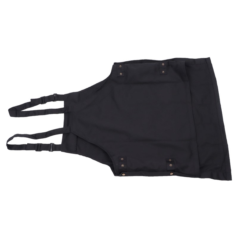 Kitchen Apron Black Apron Polyester Pockets Adjustable Strap Unisex Apron