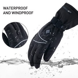 Electric Heated Gloves for Men and Women Water-Resistant Winter Warm Touchscreen Gloves Outdoor Sport Gloves Mit for Skiing Motorcycling Biking Running Fishing