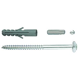 Gah-Alberts 554415 Screw Set for Attaching Window Bars 4-Piece Galvanised 105 mm Long / 7 mm Diameter in Self-Service Packaging