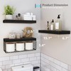 QEEIG Bathroom Shelves Over Toilet - Wall Mounted Floating Shelves