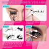 Ginani Magnetic Eyelashes with Applicator, Magnetic Eyelashes Without Eyeliner，Reusable Glue-Free