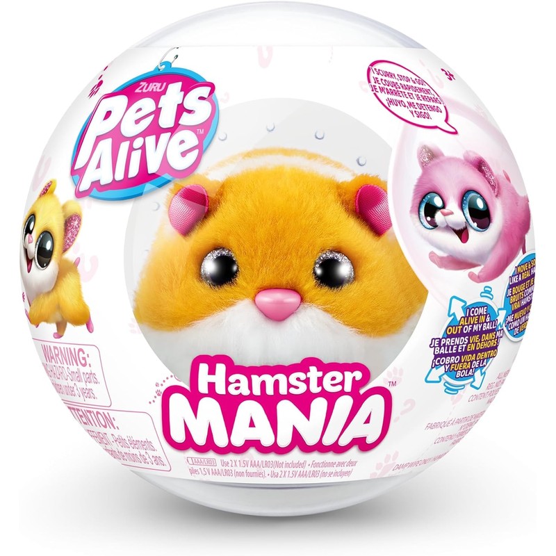 Pets Alive Pet Alive Hamster (Orange) Electronic Pet Plush Toy,