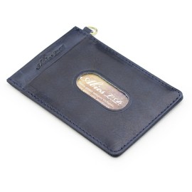 Avies Vintage Wax Leather, Genuine Leather, Single Pass Case, Made in Japan, navy