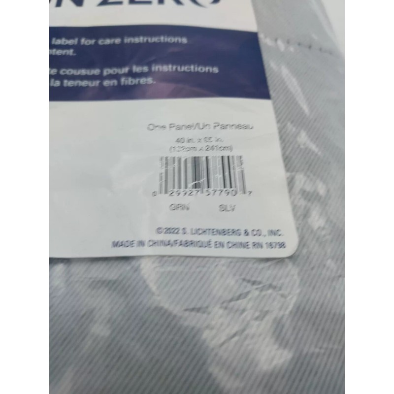 Sun Zero Panel Grommet Curtain Light Gray 40in x 95in