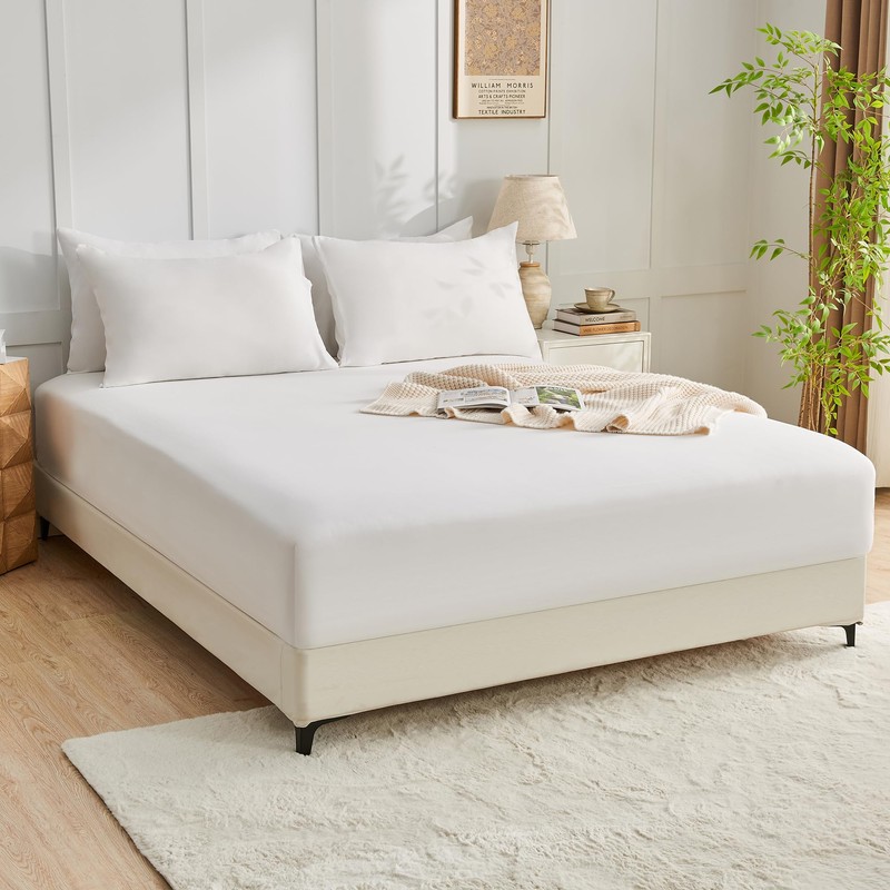 LINENOVA King Single Fitted Sheet Set – 2-Piece Ultra Soft