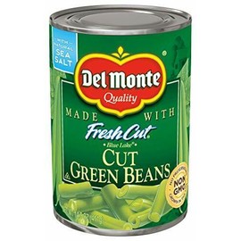 Del Monte Cut Green Beans No Salt Added, 14.5-Ounce [Pack of 8]