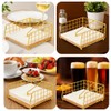 Metal Napkin Holder with Wood Base – Modern Freestanding Paper