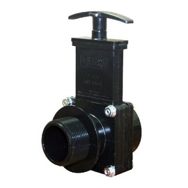 Valterra 7105 ABS, Gate Valve, Black, 1-1/2" MPT x Slip