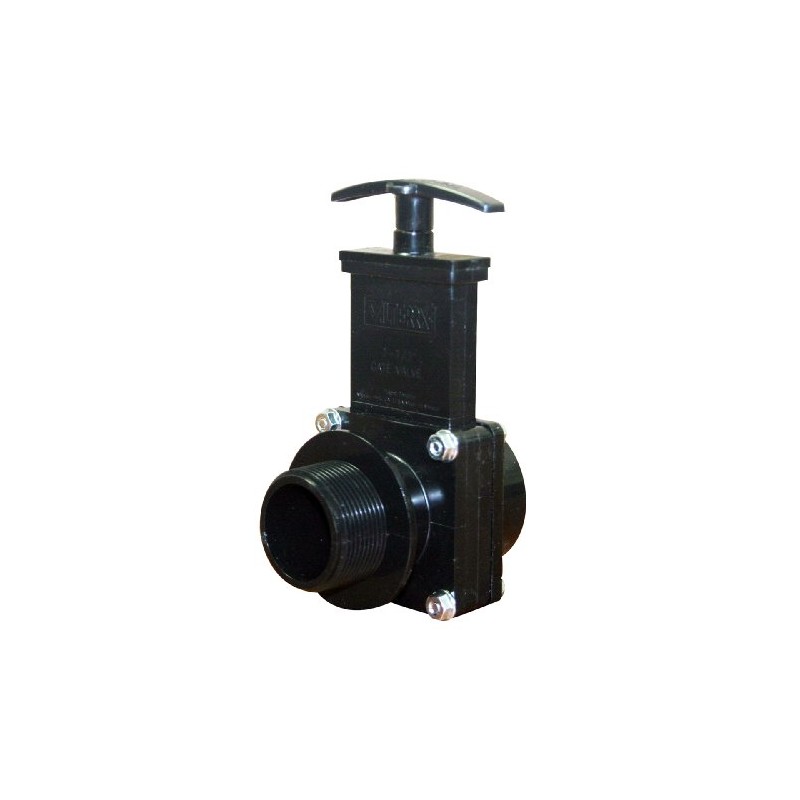 Valterra 7105 ABS, Gate Valve, Black, 1-1/2" MPT x Slip