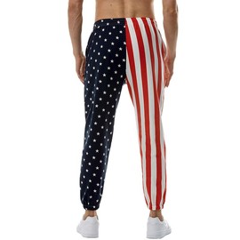 GRAJTCIN American Flag Pants Unisex USA Patriotic Joggers Pants Casual Sport Sweatpants Baggy Pants - Color: 01, Size: S