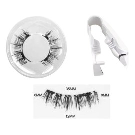 Set De Pestañas Postizas Magnéticas Con Clip, Naturales Sin