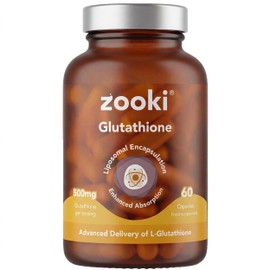 Zooki Liposomal Glutathione 500mg Capsules, High Absorption Glutathione Supplement, Immune & Liver Support, Antioxidant Skin & Energy Support, Vegan Glutathione Tablets, 60 Capsules 30 Servings