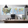 27.5x39.3 World and USA Two Wall Map Set (Paper Folded),