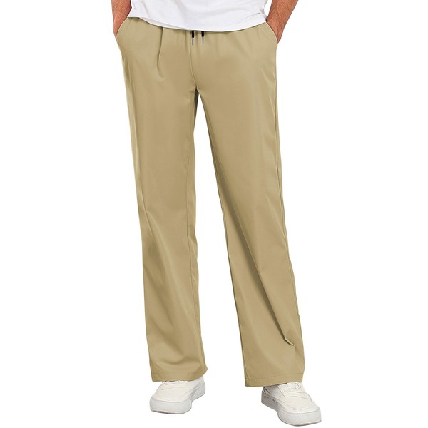 ZAFUL Men's Drawstring Casual Pants Relaxed Fit Elastic Waist Pants