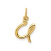 Jewelry Affairs 14K Yellow Gold Script Initial Letter Charm Pendant