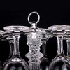 XINDAM 6 Hook Design Tabletop Glass Eiffel Tower Stemware Rack/Rotate