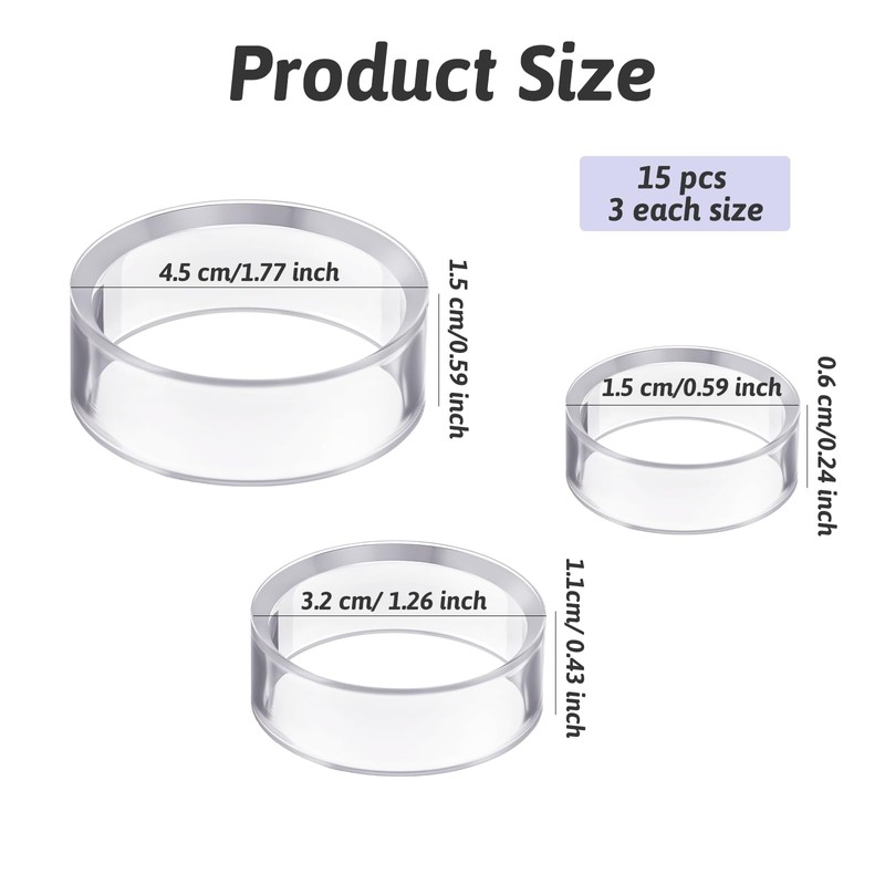ElevateTech 15 Pcs Clear Sphere Display Stand, Plastic Sphere Stands