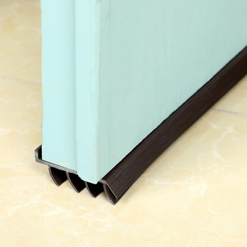 Innconee 2 Pcs Vinyl Door Bottom Adjustable Weatherstrip Door Bottom
