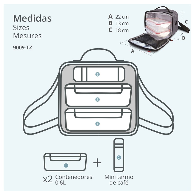 Iris Barcelona - City Lunch Bag Set with 4 Litre