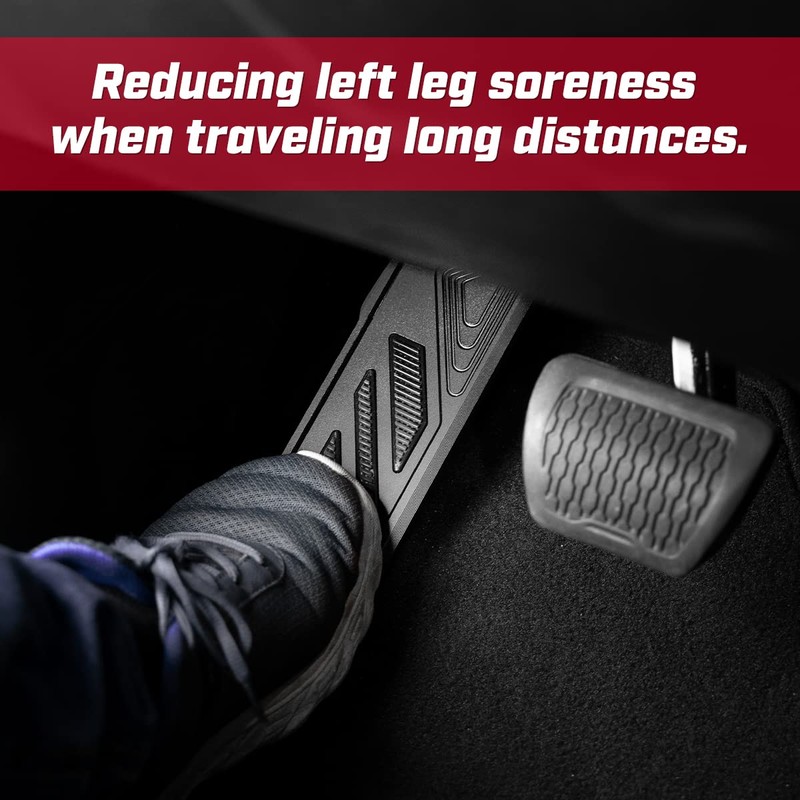 SHEAM Dead Pedal Driver Foot Rest Pad - Left Side