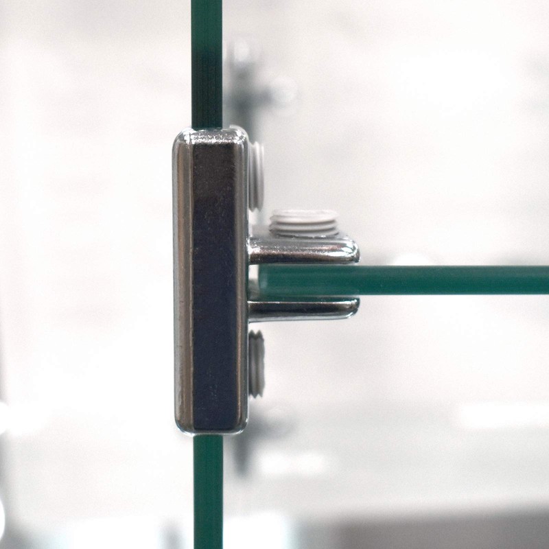 STORE FIXTURES DIRECT 3-Way Glass Shelf Connectors, Chrome, 24 Pack,