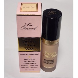 Too Faced Cream Puff Born This Way Multi Use Sculpting Concealer Full Size New