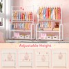ZHKINGGS Kids Clothing Rack with 2-Layer Storage Shelf and 2