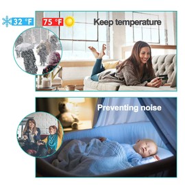 Suptikes Suptikes 2 Pack Door Draft StopperDoor Sweep for Exterior & Interior Doors,Door Bottom Seal Dust and Noise Insulation Weather Stripping Draft Guard Insulator, 1.8" W x 37" L,White