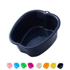 AXLOFO® Large Spa Foot Bath Bowl, Sturdy Plastic Foot Soak Bowl, Massage Foot Pedicure Bowl, Detox, feet soak, Extra FootBath foot basin For Soaked to Remove Dead Skin, Calluses (black)