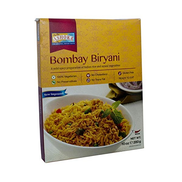 Ashoka Heat and Eat/Ready Meals- Bombay Biryani- 280G (Pack of 5)