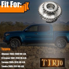 TINJO Engine Intake & Exhaust Variable Timing Sprocket Camshaft Gear Compatible with Toyota Tacoma 2005-2015, Tundra 2005-2011, 4Runner 2003-2009, FJ Cruiser 2007-2010, 4.0L,OE# 130500P010,916-623