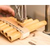 Plaschke Pan Pipe, Wooden Strap Design, Handmade with Textbook, 12